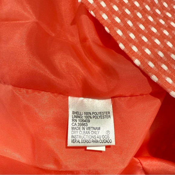 Tahari-Levine Knee Length Sheath Dress Size 2 Spring Summer Coral Peach EUC - Picture 5 of 5